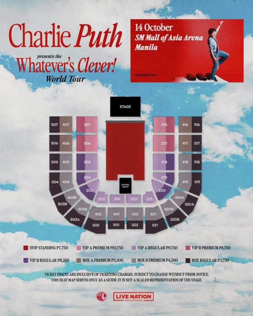 Charlie Puth Whatever's Clever! World Tour in Manila