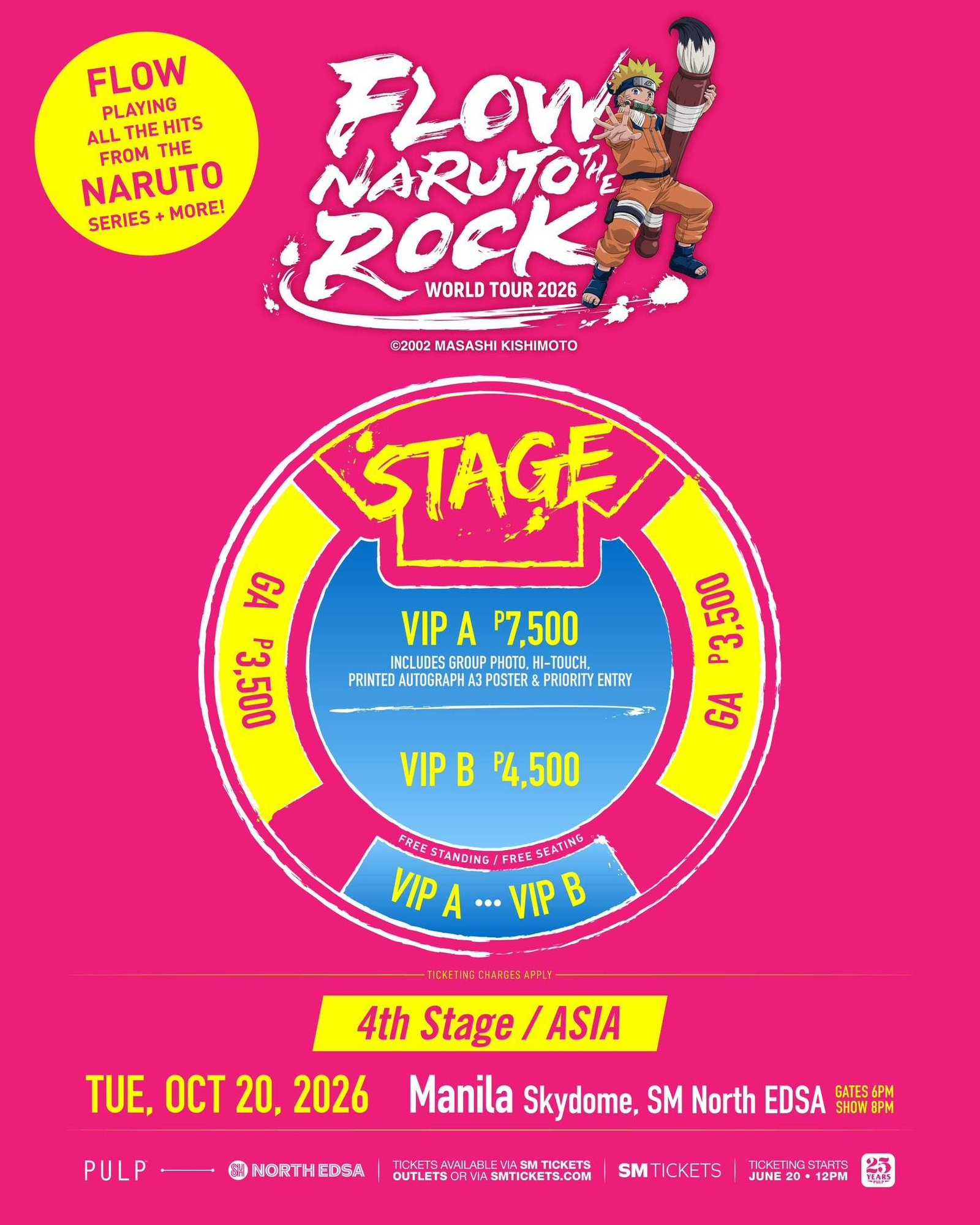 FLOW - Naruto the Rock (Seat Plan)