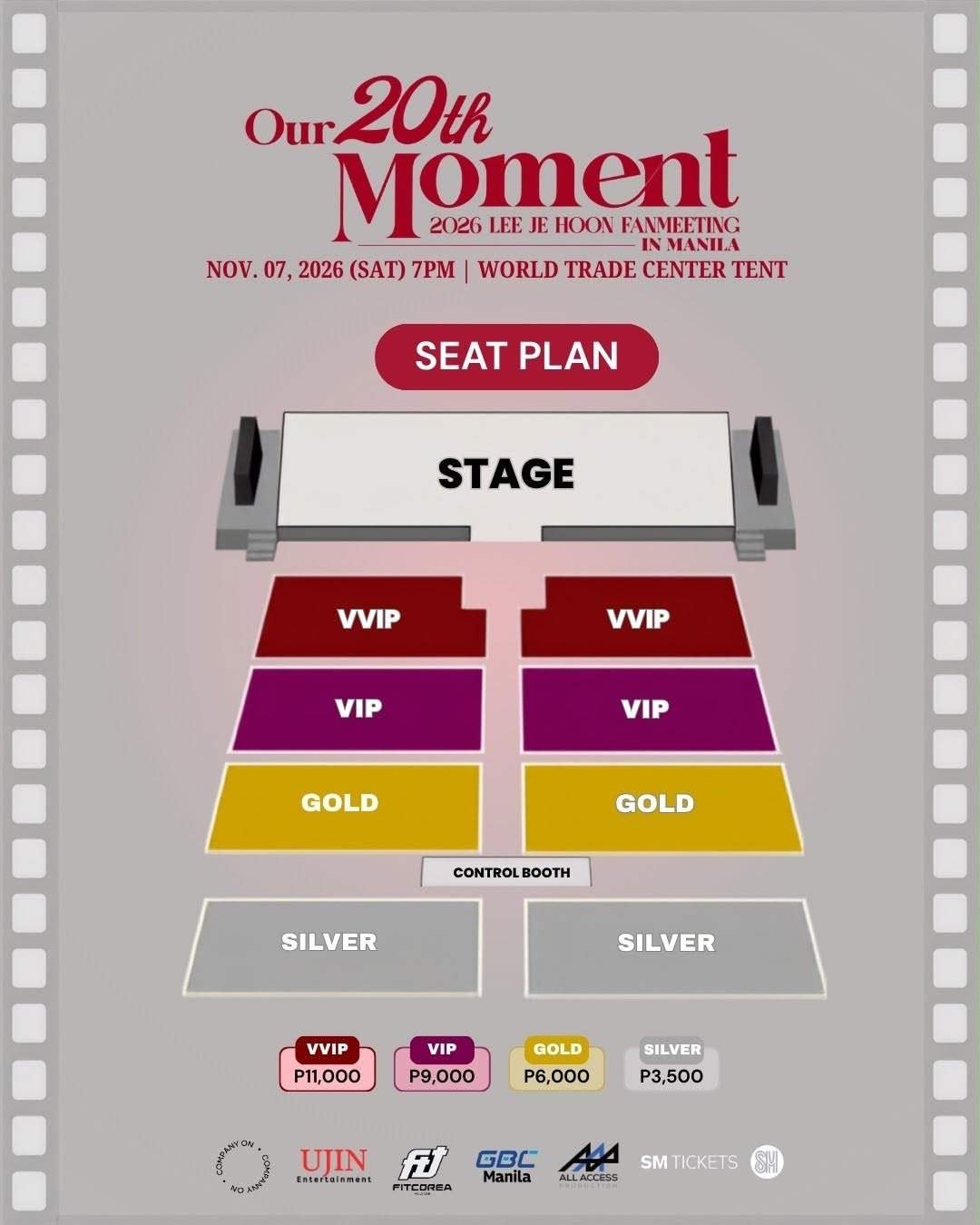 Lee Je-hoon - Our 20th Moment (Seat Plan)